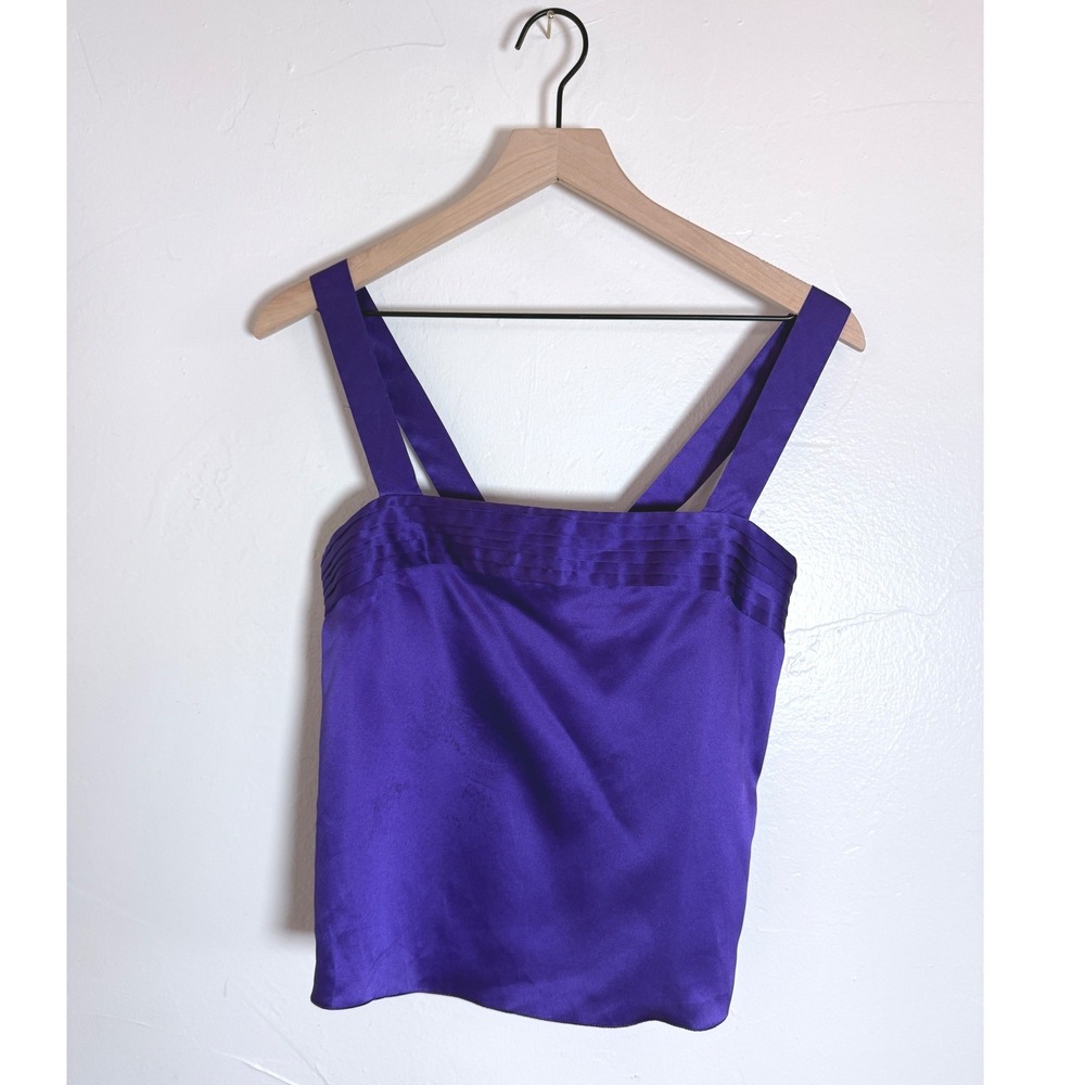 Fantasies by Morgan Taylor Purple Satin Camisole Tank Top Y2K Size P